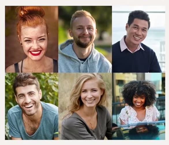 Smilende person som representerer en sunn livsstil